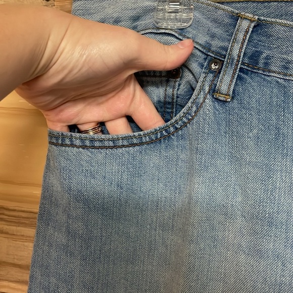 American Eagle Outfitters size 36x36 Light Blue Men's Relaxed Straight Jeans - Picture 3 of 10